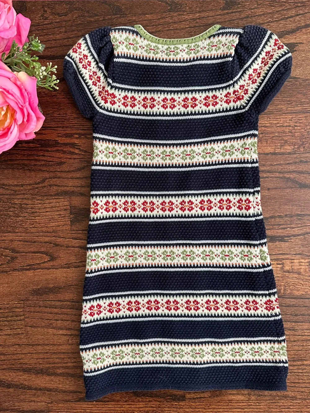 Willow Blossom cotton sweater dress, size 5T